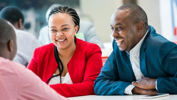 Female and male colleagues