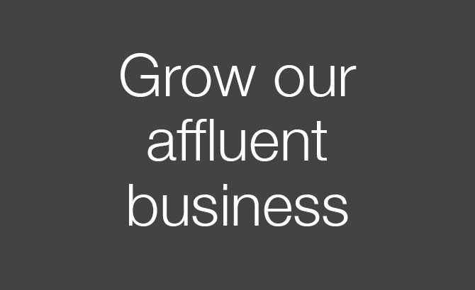 Grow our affluent business