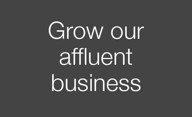 Grow our affluent business