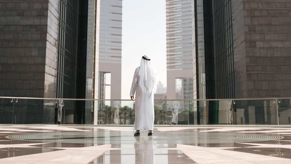 gentleman standing in atrium