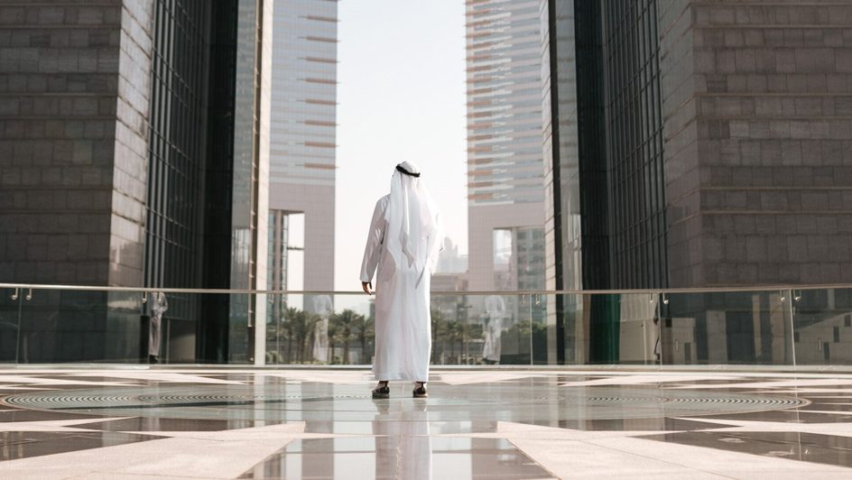 gentleman standing in atrium