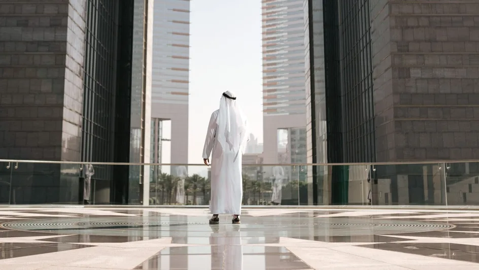 gentleman standing in atrium