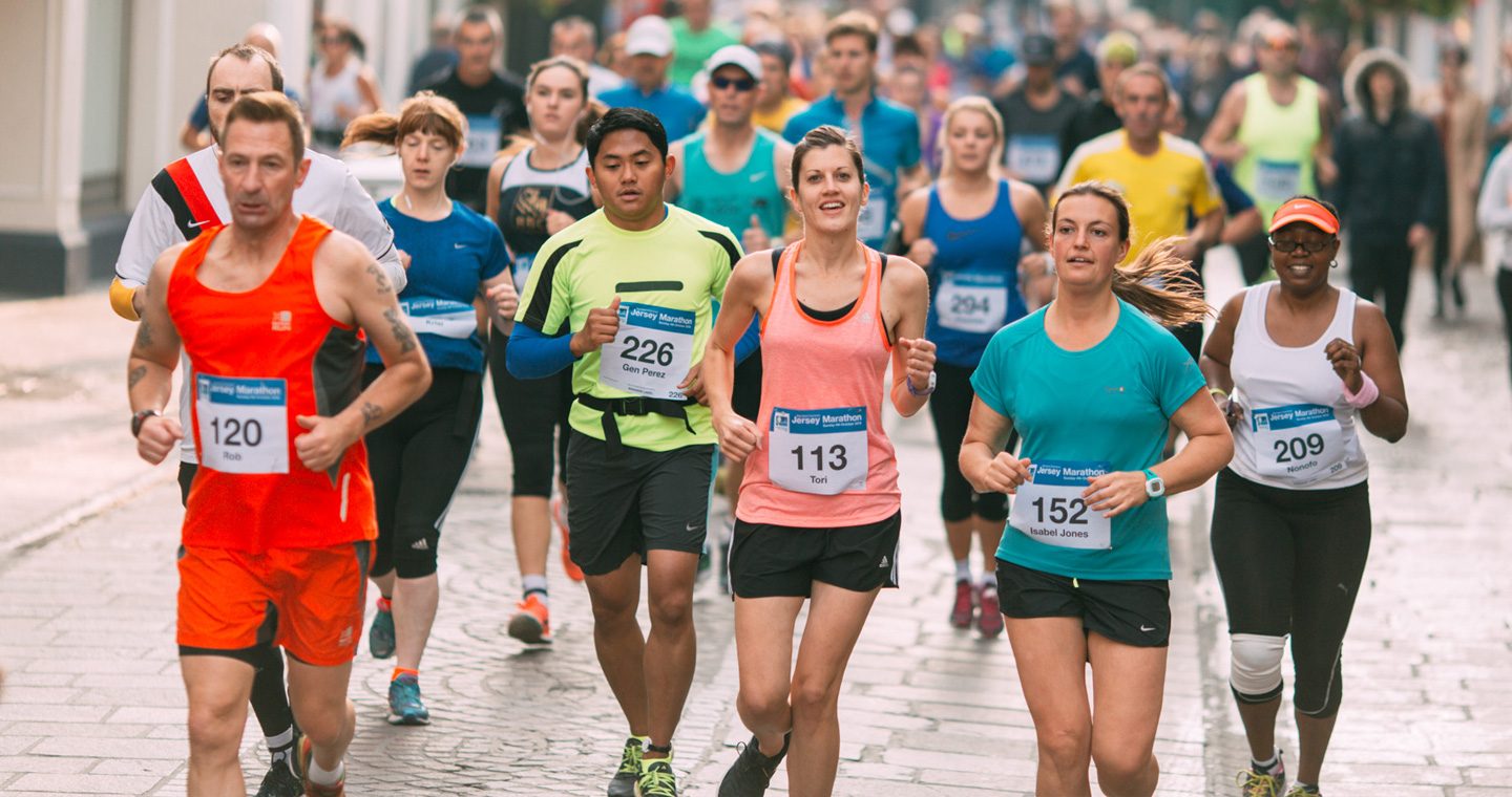 Runners at Standard Chartered Jersey marathon
