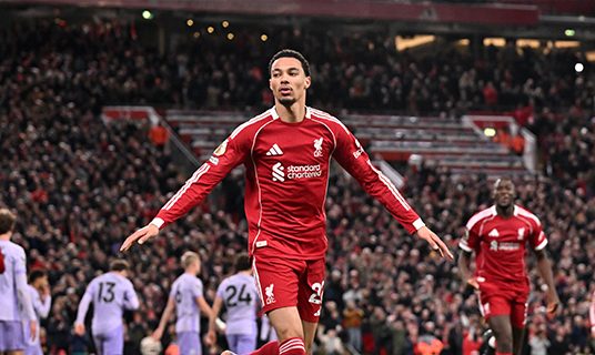 Liverpool players during a game.