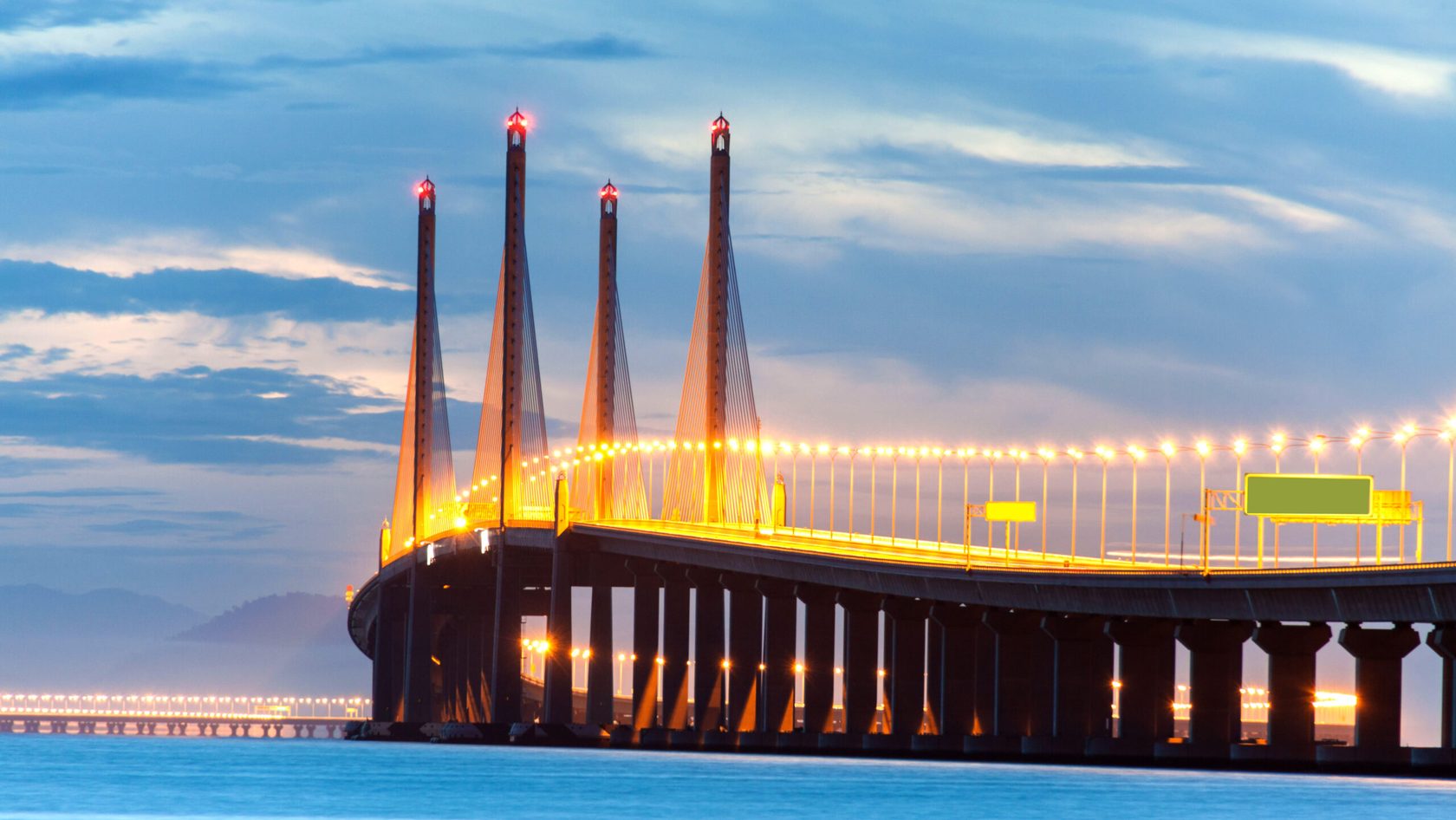 2nd Penang Bridge during dawn