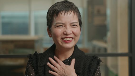 A person smiling