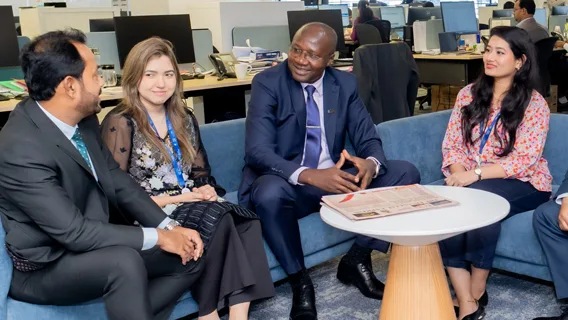 Idrissa Kamara in a meeting