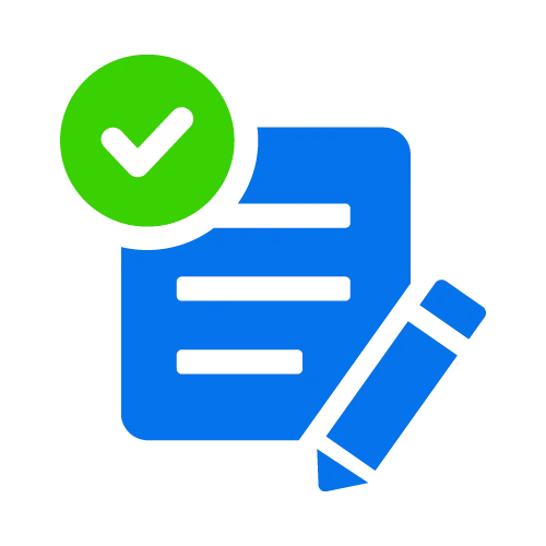 Icon showing policy and paperwork