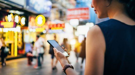 Young woman using smartphone