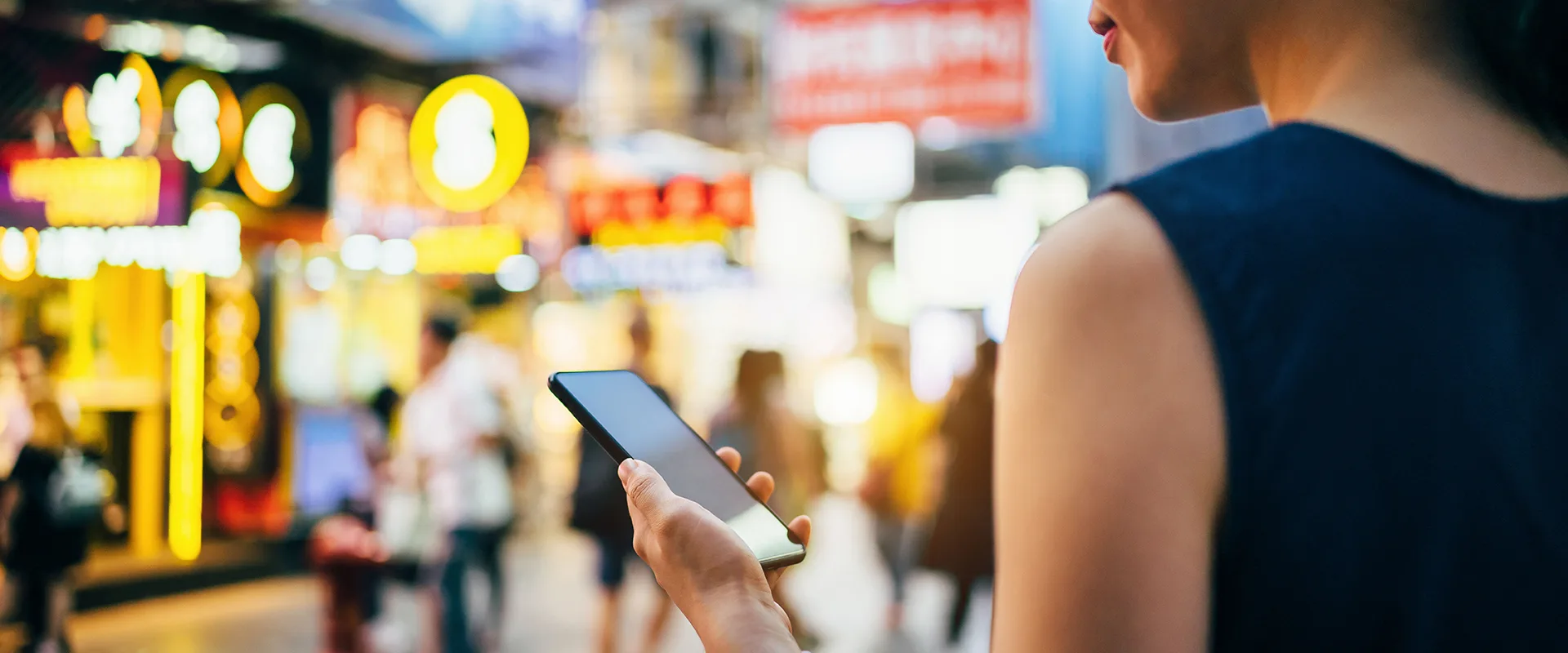 Young woman using smartphone