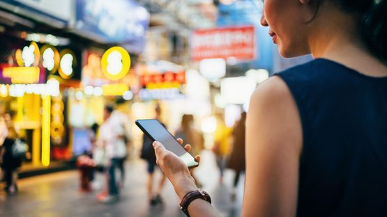 Young woman using smartphone