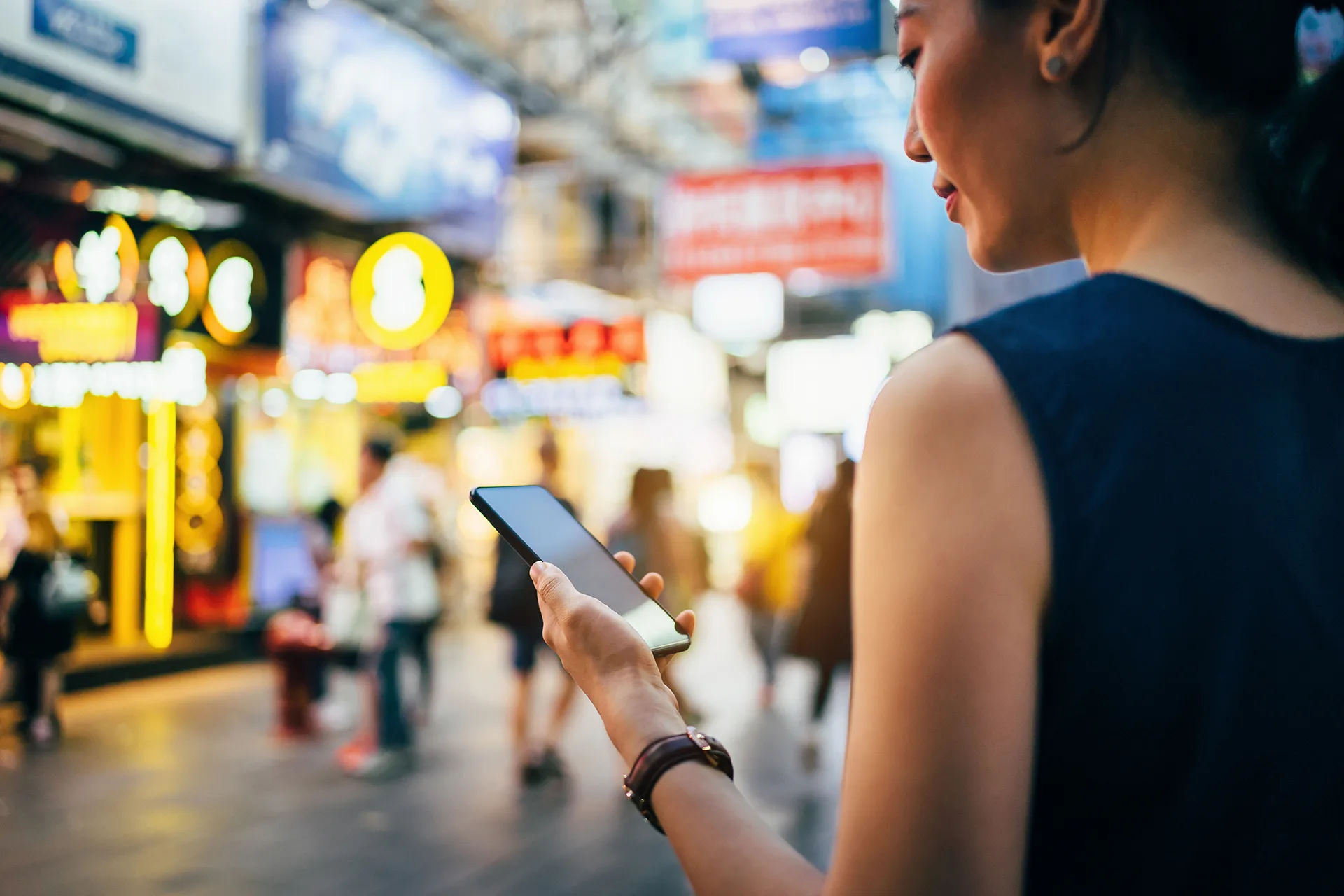 Young woman using smartphone