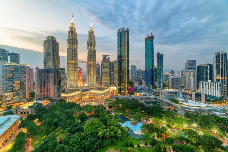 skyline image of Kuala Lumpur at dusk