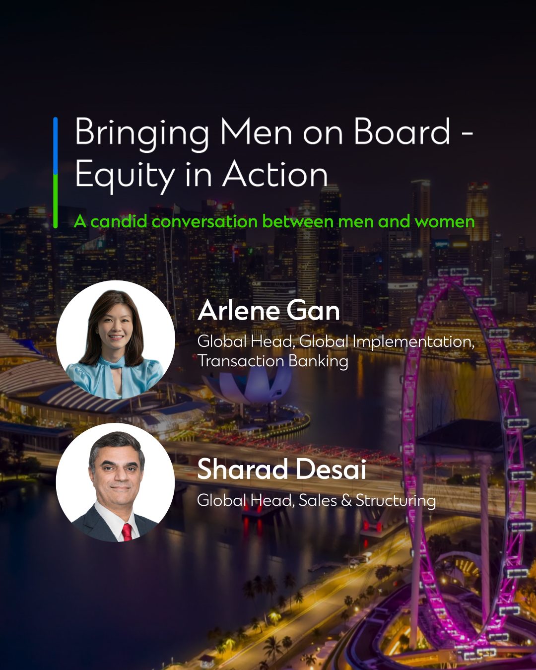 speakers at SC hosted event - feauring Arlene Gan and Sharad Desai