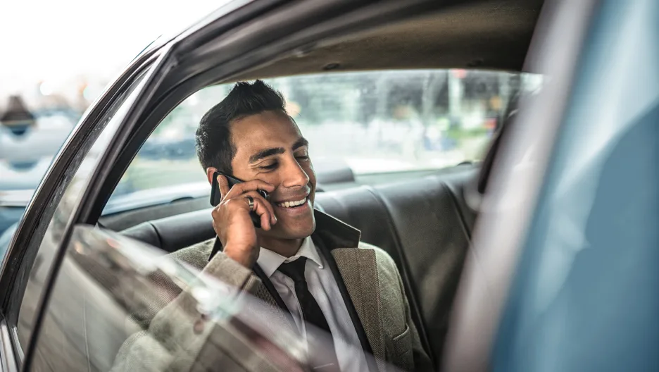 man in the car