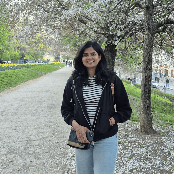 Sakthya standing in a park