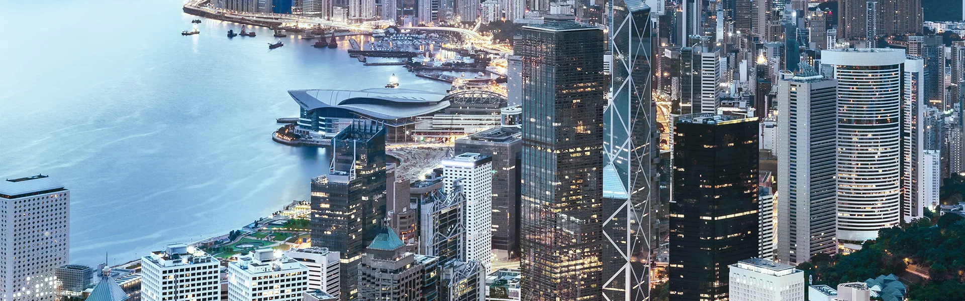 The Hong Kong skyline.