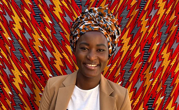 A smiling woman