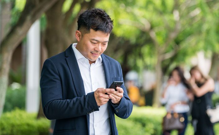 Customer checlng mobile app