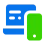 icon of computer with mobile phone