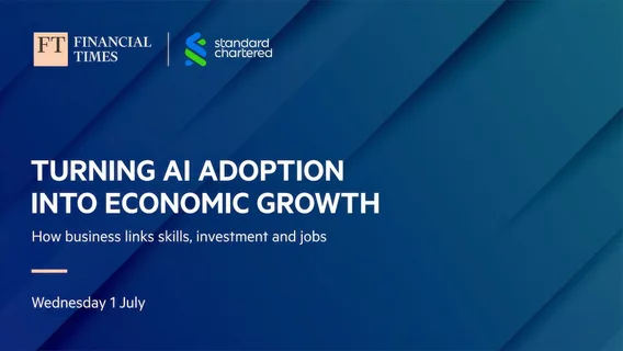 Financial Times and Standard Chartered webinar on turning AI adoption into economic growth.