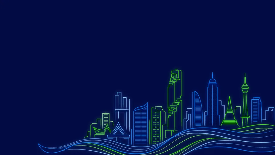 illustration of bangkok skyline