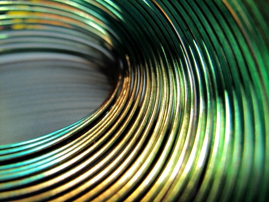 abstract image of copper coil