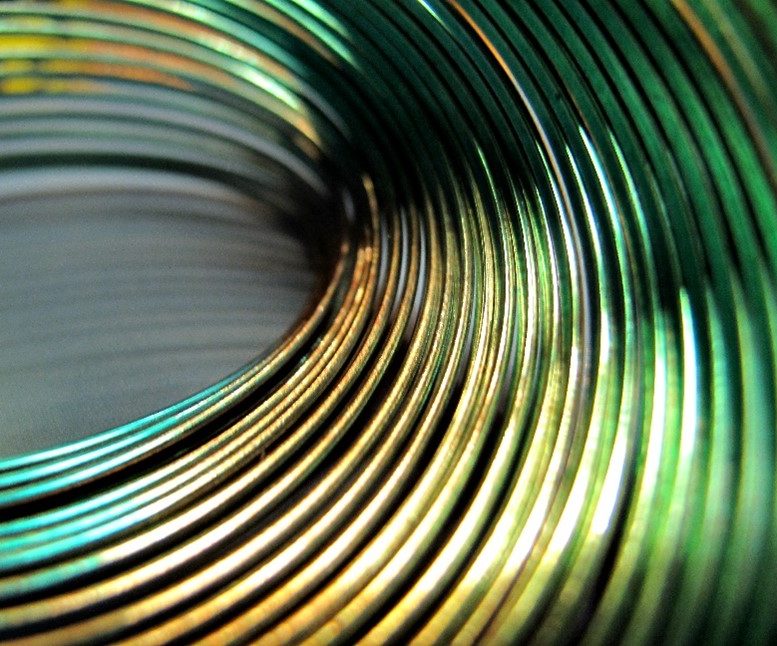 abstract image of copper coil