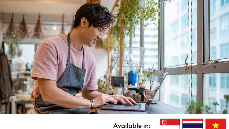 man using laptop