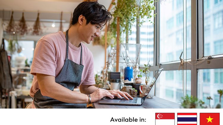 man using laptop