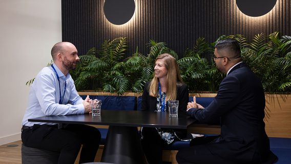 Colleagues smiling