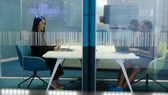A picture of a woman working in office