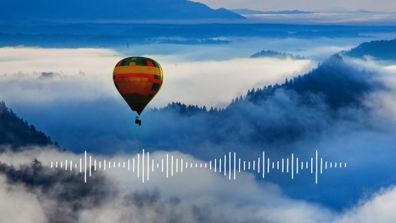 Hot air balloon in the sky