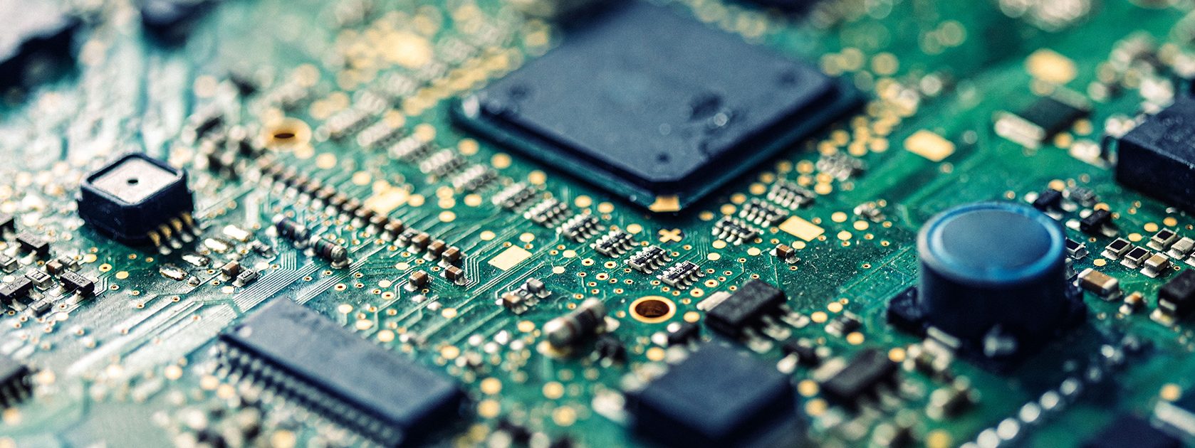 Closeup of a motherboard