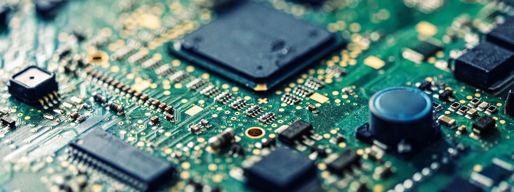 Closeup of a motherboard