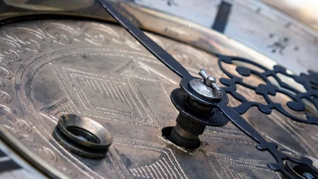 close up of a clock