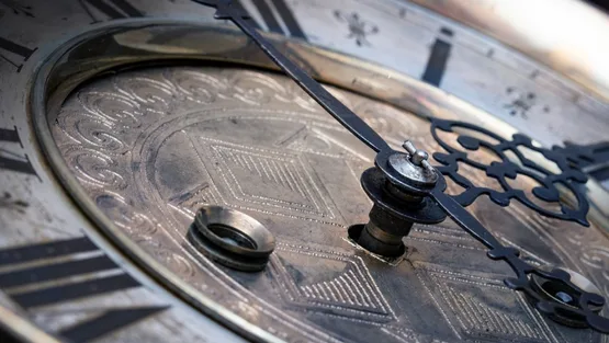 close up of a clock