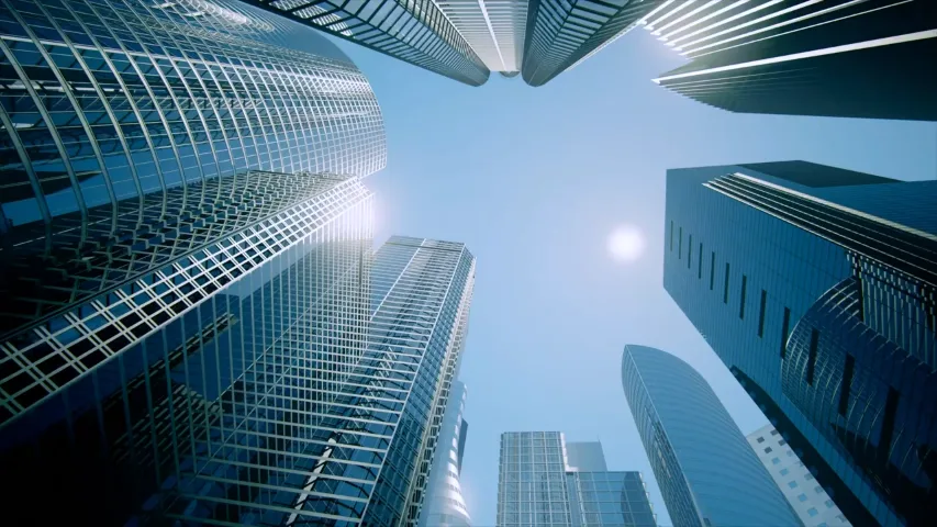 Buildings and sky