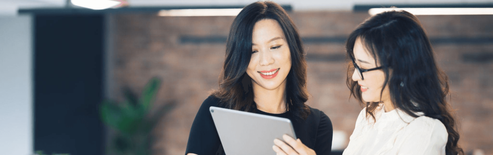 Woman with ipad