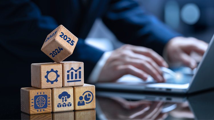 Blocks representing business opportunities for 2024 and 2025