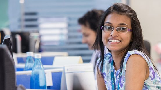 FAQ lady in Sri Lanka office