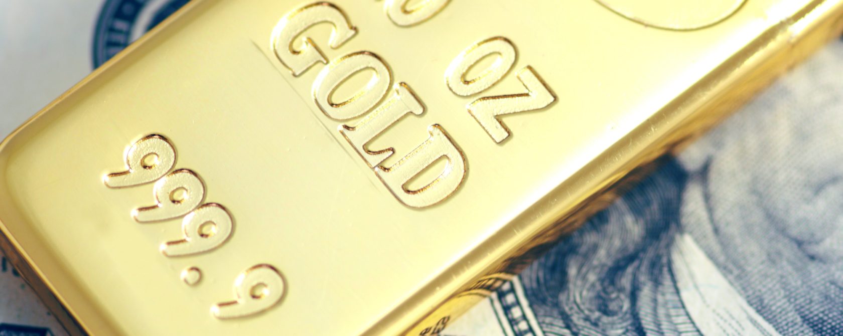 Close up of gold biscuit