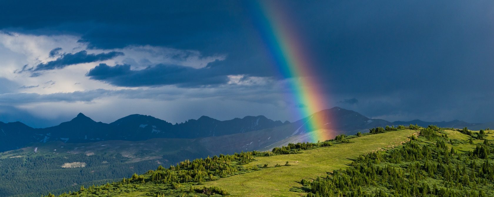 Rainbow in the mountains