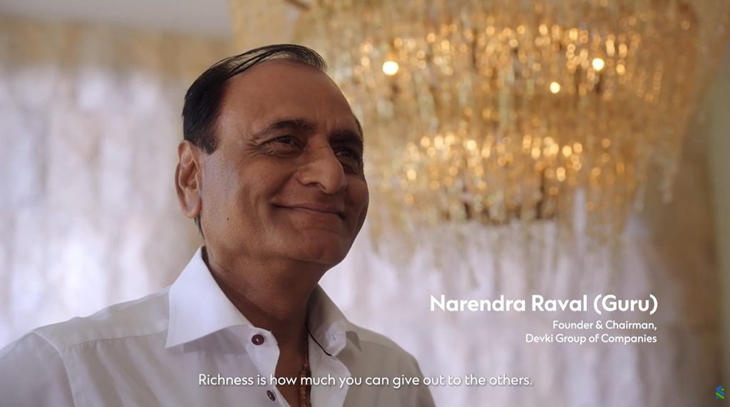 A screen shot of Narendra Raval for Celebrating Life's Work video