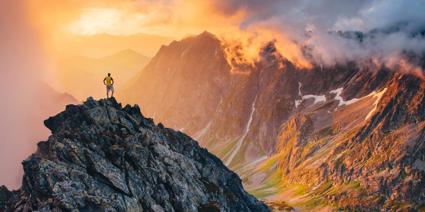A man on top of the hill