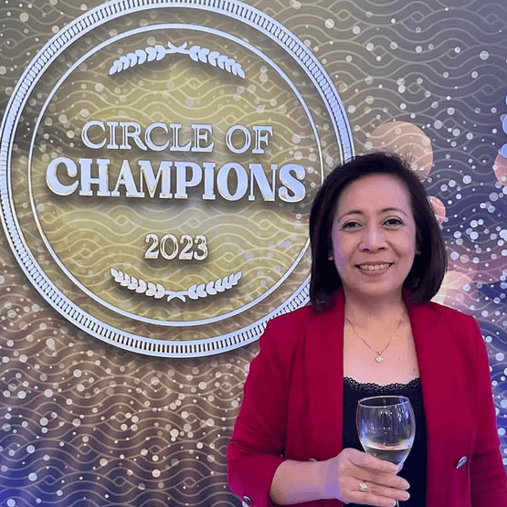A portrait of Jane at an awards ceremony.