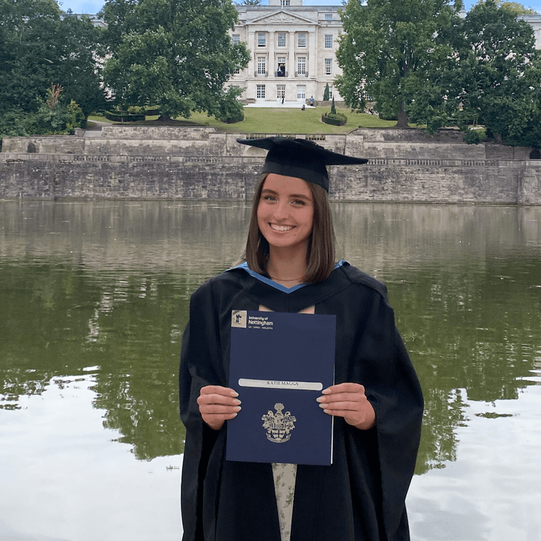 Katie graduating from Nottingham University