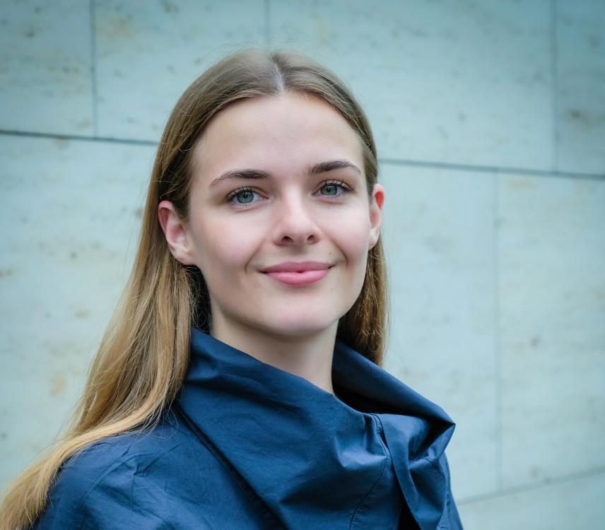 A smiling woman