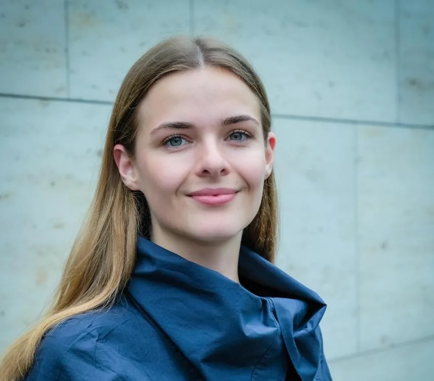 A smiling woman
