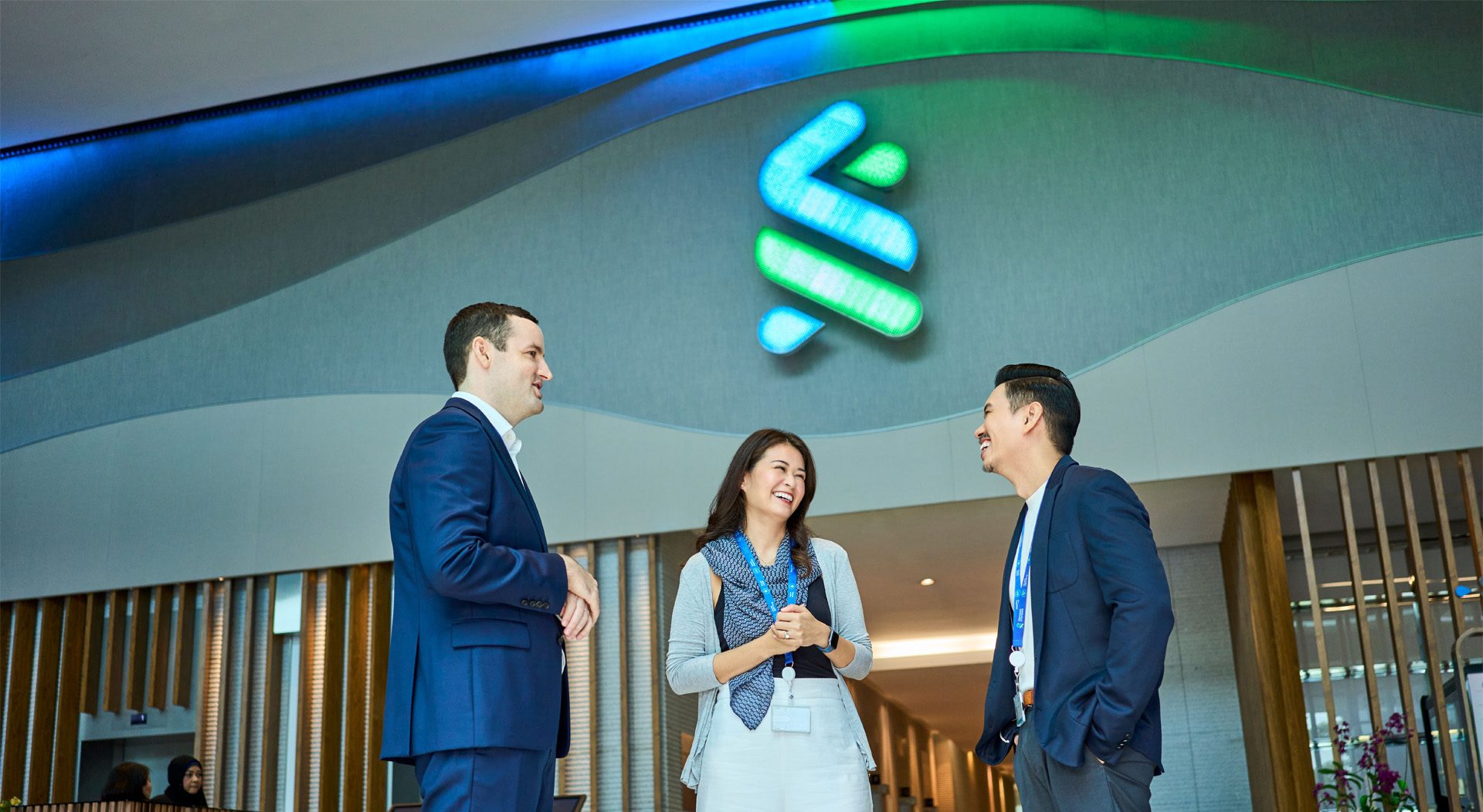 Colleagues smiling